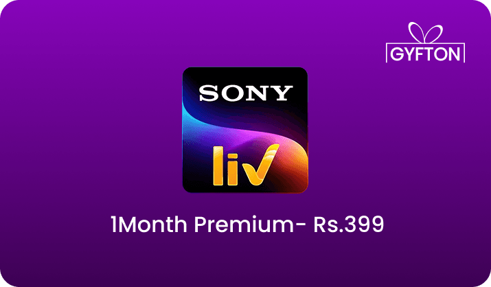 Sony LIV 1M  Premium gift card - Buy online at Gyfton