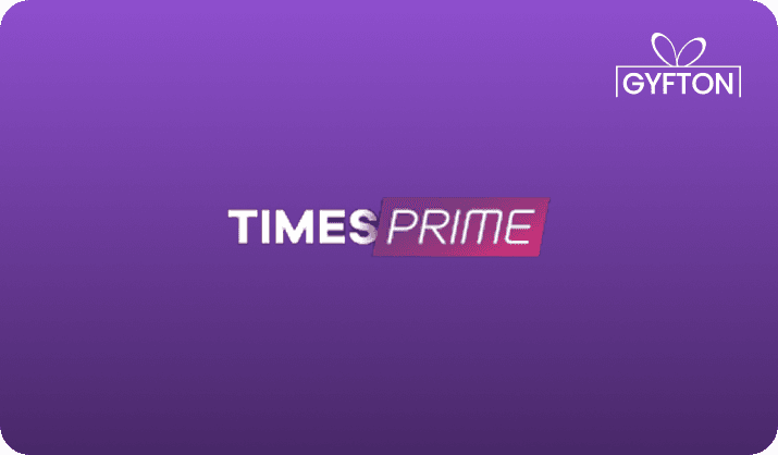 Times Prime gift card - Buy online at Gyfton