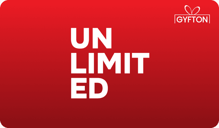 Unlimited gift card - Buy online at Gyfton